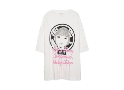 PRESTIGE APPAREL FUZZY&NEW S/S Tee for HYPE DROP Exclusive "WHITExPINK"