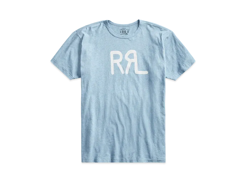 RRL Ralph Lauren Logo Jersey Tee "Blue"