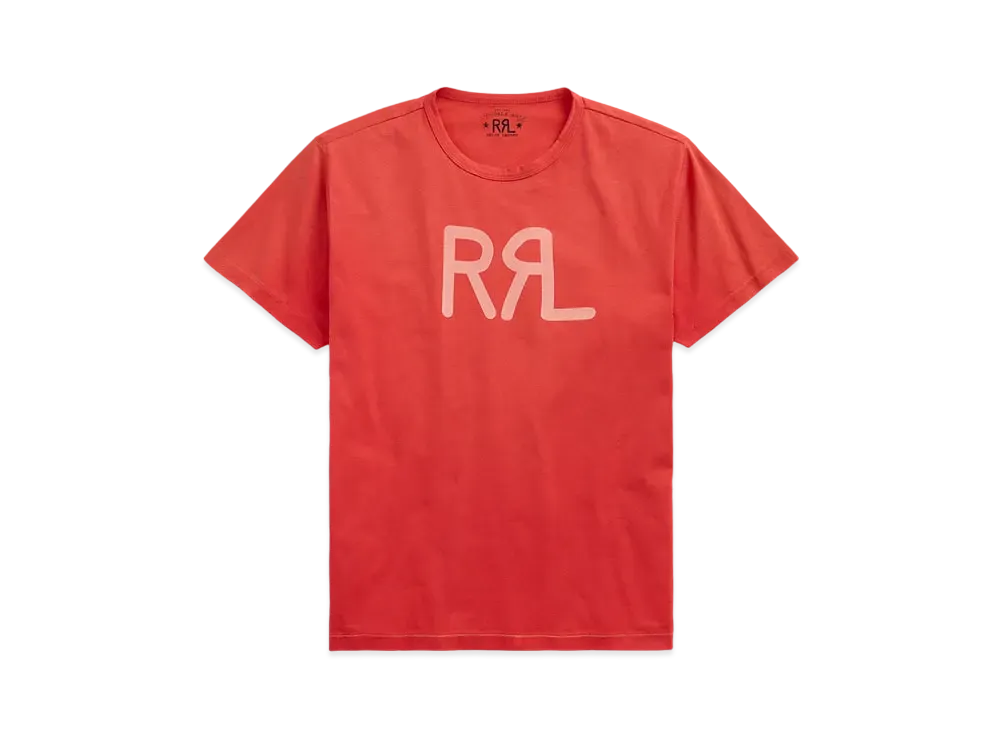 RRL Ralph Lauren Logo Jersey Tee "Red"