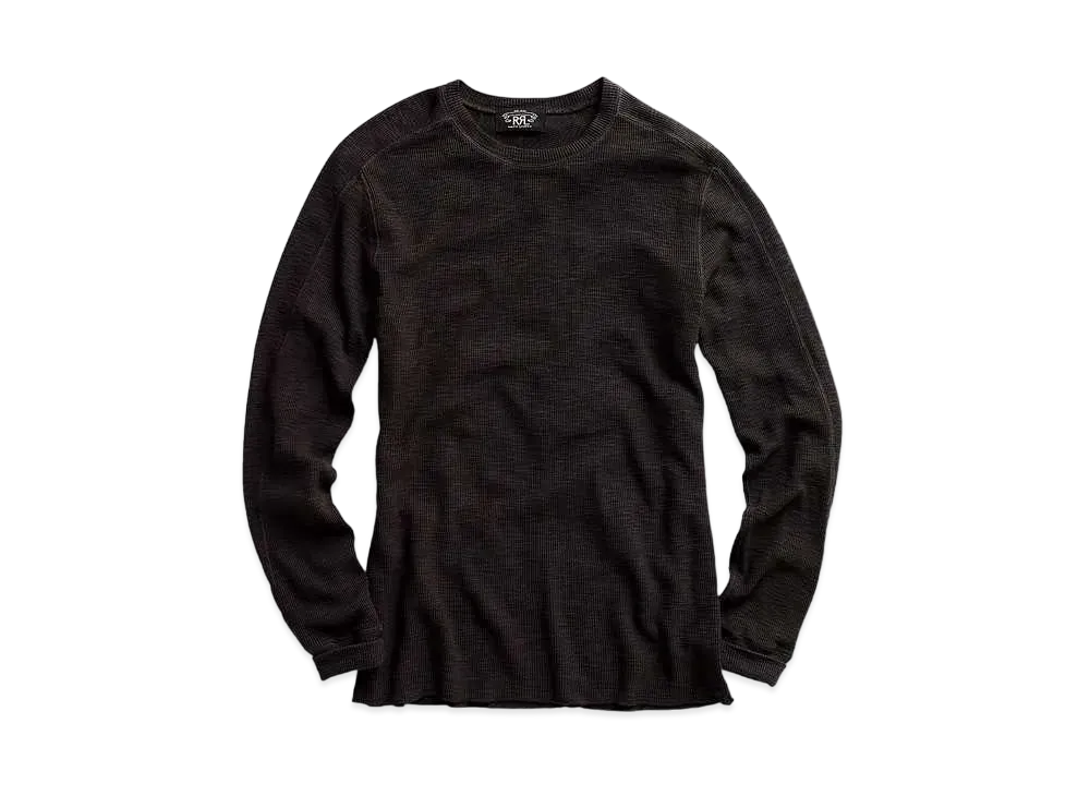 RRL Ralph Lauren Textured Crew Neck "Black"