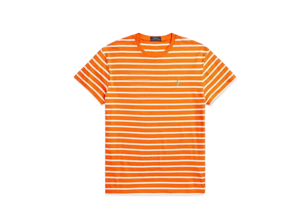 Polo Ralph Lauren Classic Fit Striped Jersey Tee "Orange"