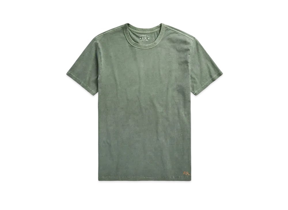 RRL Ralph Lauren Garment-Dyed Crew Neck Tee "Green"