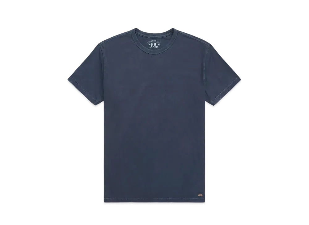 RRL Ralph Lauren Garment-Dyed Crew Neck Tee "Navy"