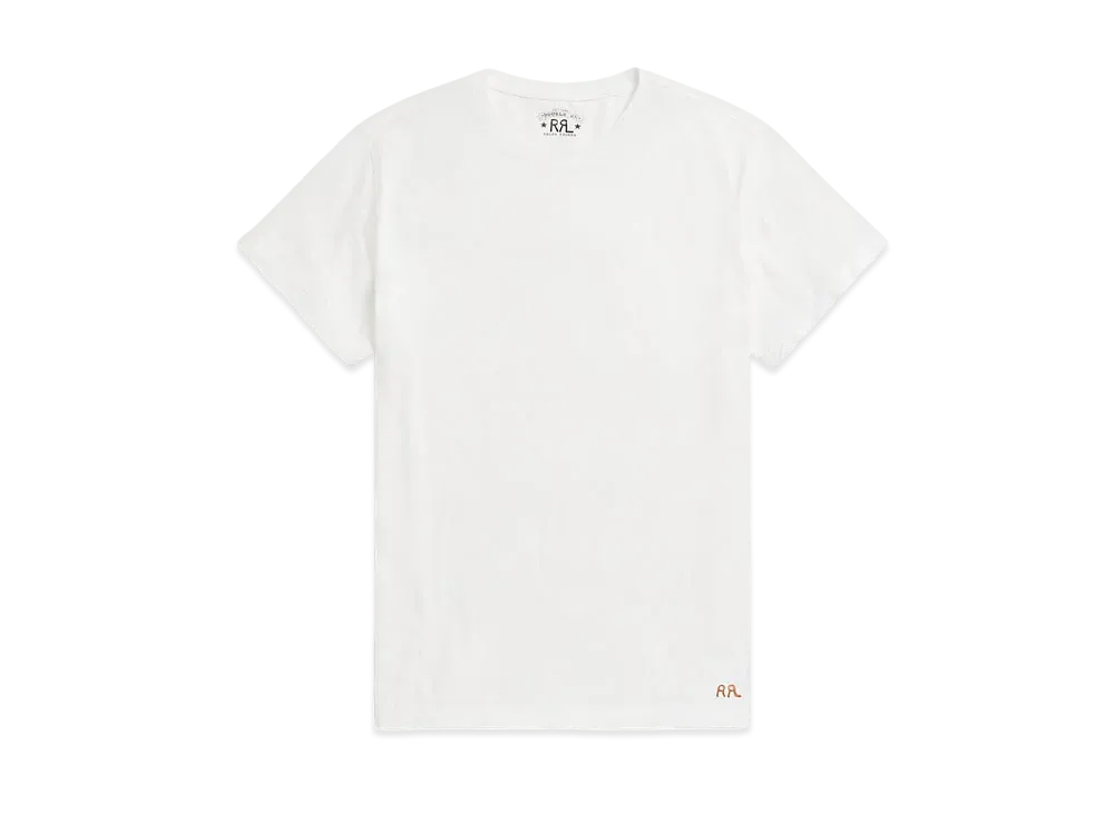 RRL Ralph Lauren Cotton Jersey Crew Neck Tee "White"
