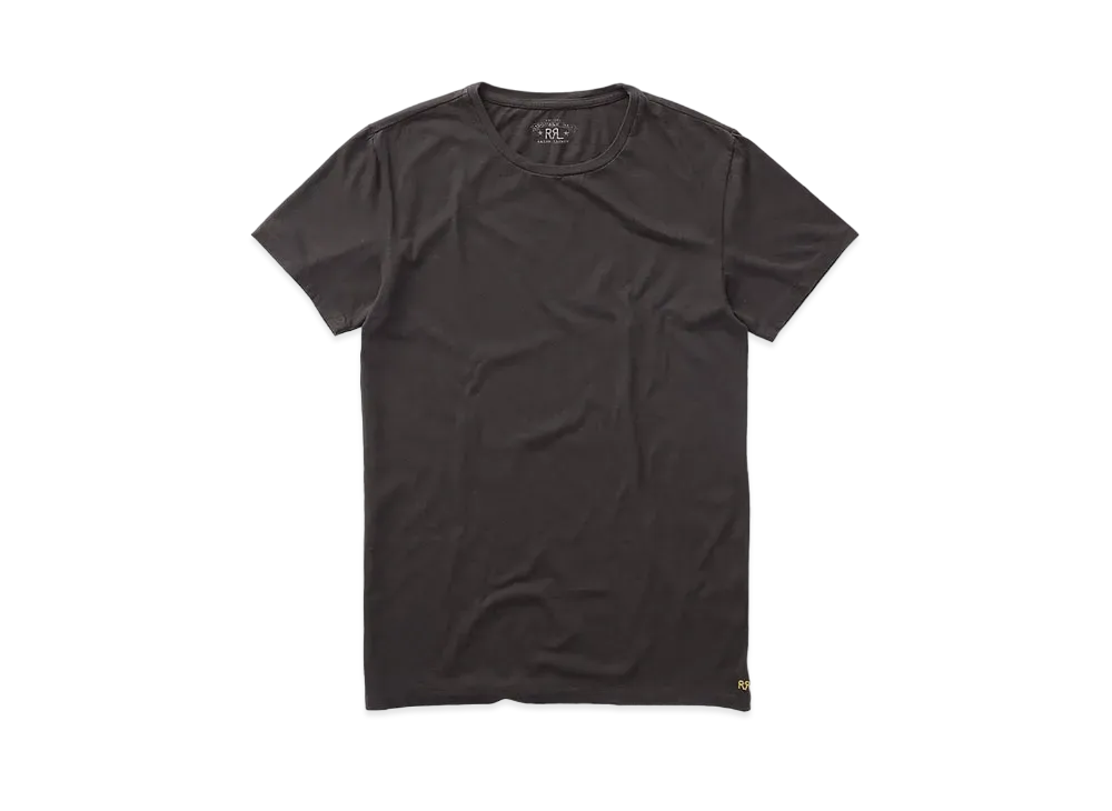 RRL Ralph Lauren Cotton Jersey Crew Neck Tee "Black"