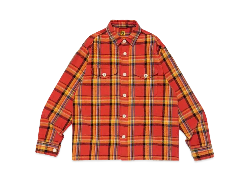 HUMAN MADE Check Shirt "Orange"