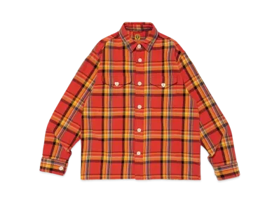 HUMAN MADE Check Shirt "Orange"