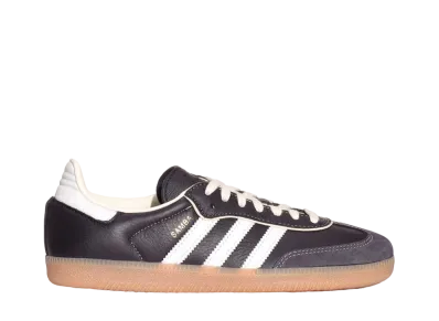 adidas Women's Samba OG "Aura Black/Cream White/Gold Metallic"