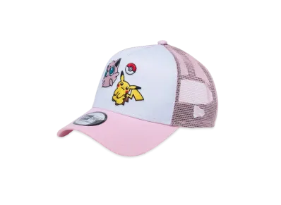 NEW ERA x Pokemon 9Forty A-Frame Trucker Pikachu Purin "White/Pink"