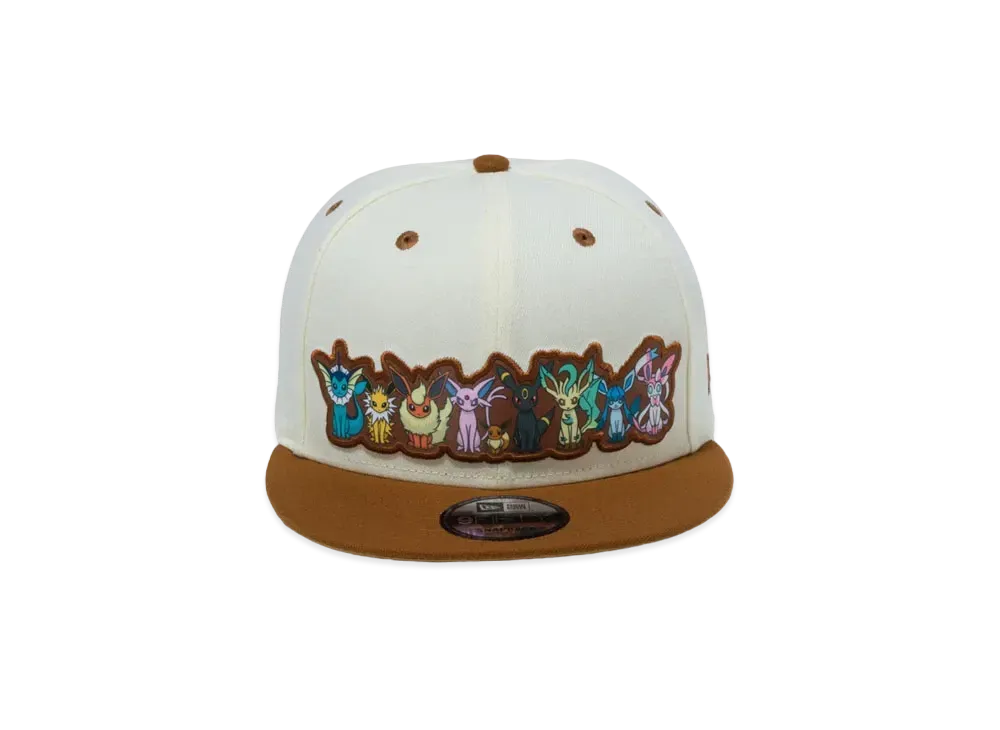 NEW ERA x Pokemon 9Fifty Eevee Friends Visor "Chrome White/Brown"
