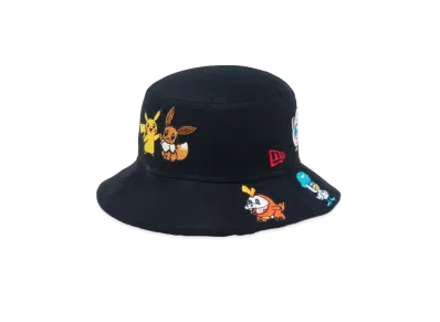 NEW ERA x Pokemon Kid's Bucket01 Pikachu Eevee Allover "Black"