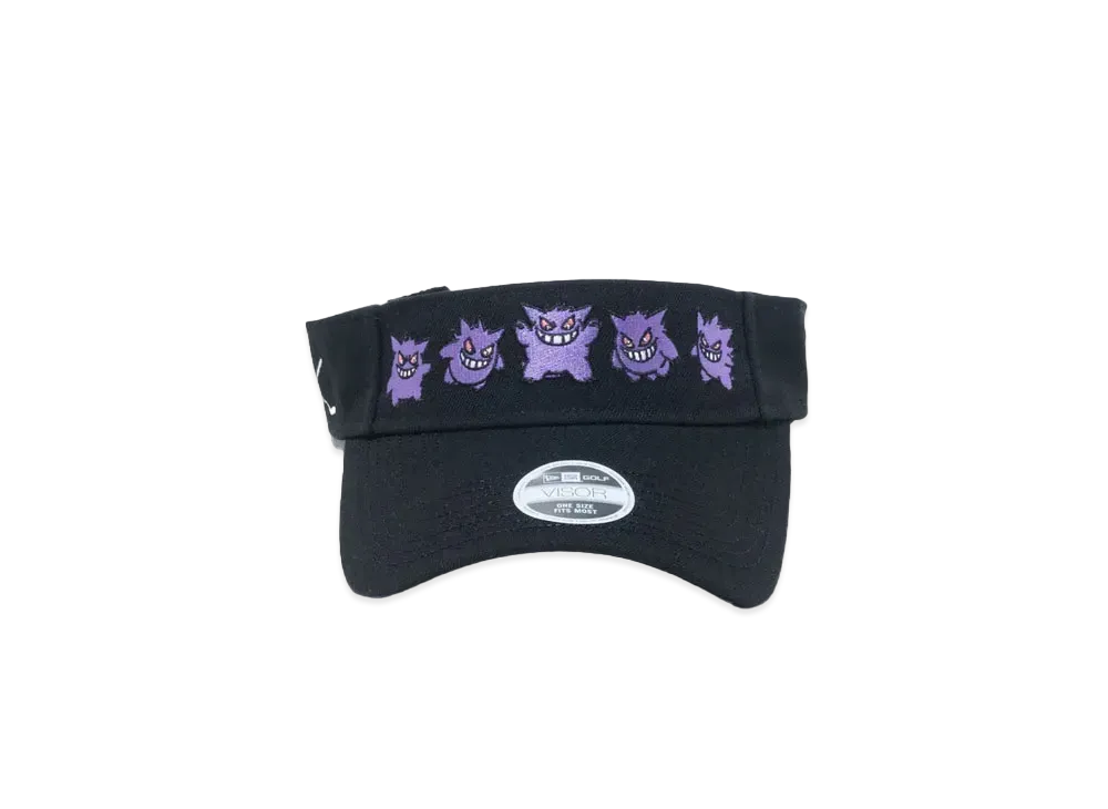 ニューエラ x ポケモン ゴルフ サンバイザー ゲンガー "ブラック"