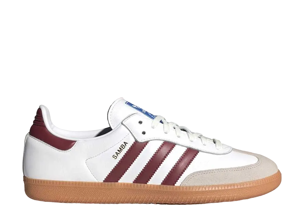 adidas Samba OG "Footwear White/College Burgundy/Gum"