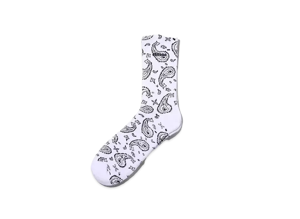 atmos Paisley Socks "White"