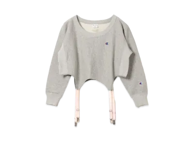 Champion for BEAMS COUTURE Cropped Garter Belt Tops "Top Gray"