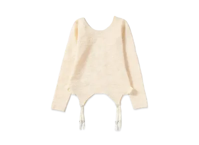 BEAMS COUTURE LINGERIE Lace Knit Garter Belt "Ecru"