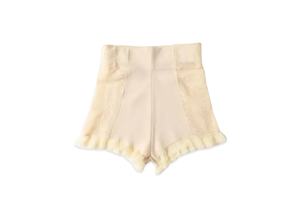 BEAMS COUTURE LINGERIE Lace Knit Shorts "Ecru"