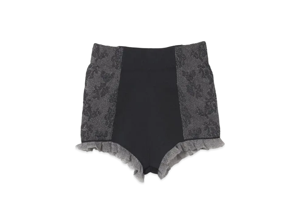BEAMS COUTURE LINGERIE Lace Knit Shorts "Black"