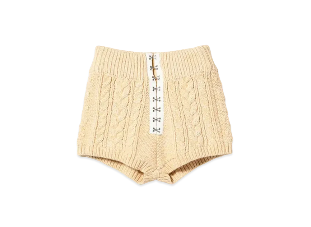 BEAMS COUTURE LINGERIE Cable Shorts "Ecru"