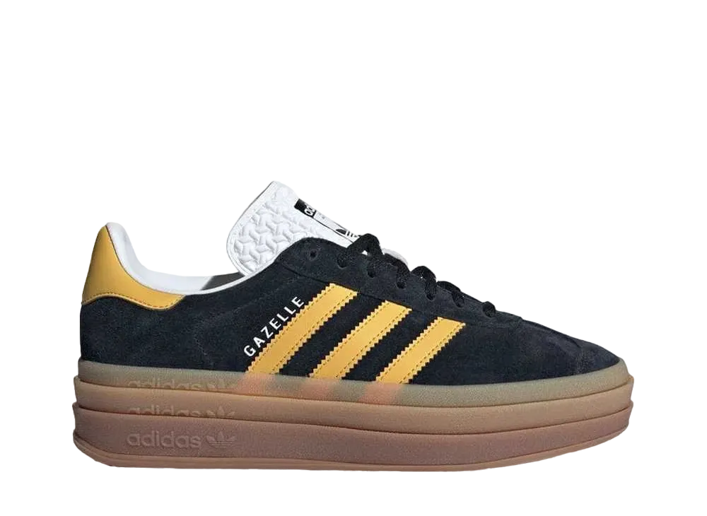 アディダス オリジナルス ウィメンズ ガゼルボールド "コアブラック/ボールドゴールド/フットウェアホワイト"
