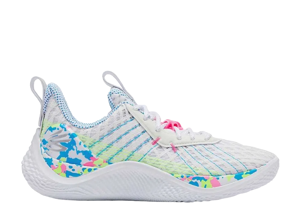 アンダーアーマー カリー フロー10 スプラッシュパーティー "ホワイト/エレクトリックブルー"