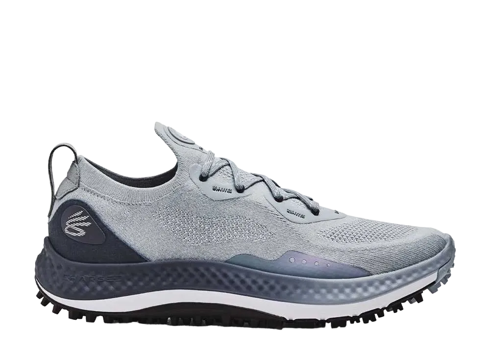 アンダーアーマー カリー チャージド スパイクレス "ハーバーブルー/グレー"