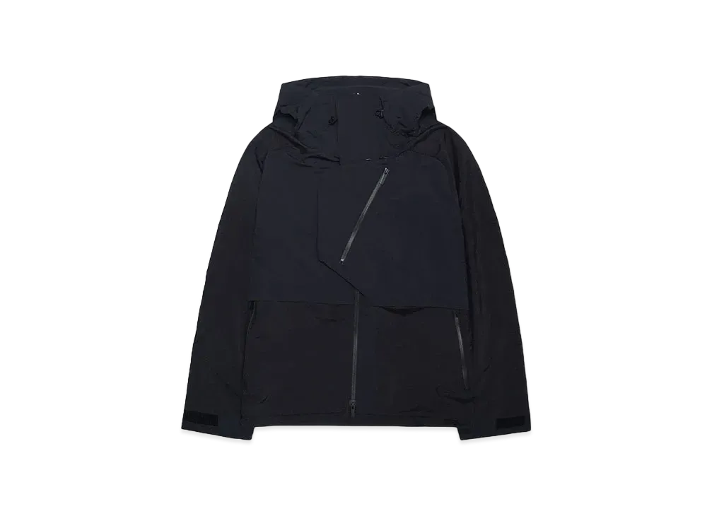White Mountaineering POLYESTER TAFFETA ASYMMETRY SHORT JACKET "BLACK"