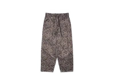 White Mountaineering PAISLEY SATIN SAROUEL PANTS "BLACK"