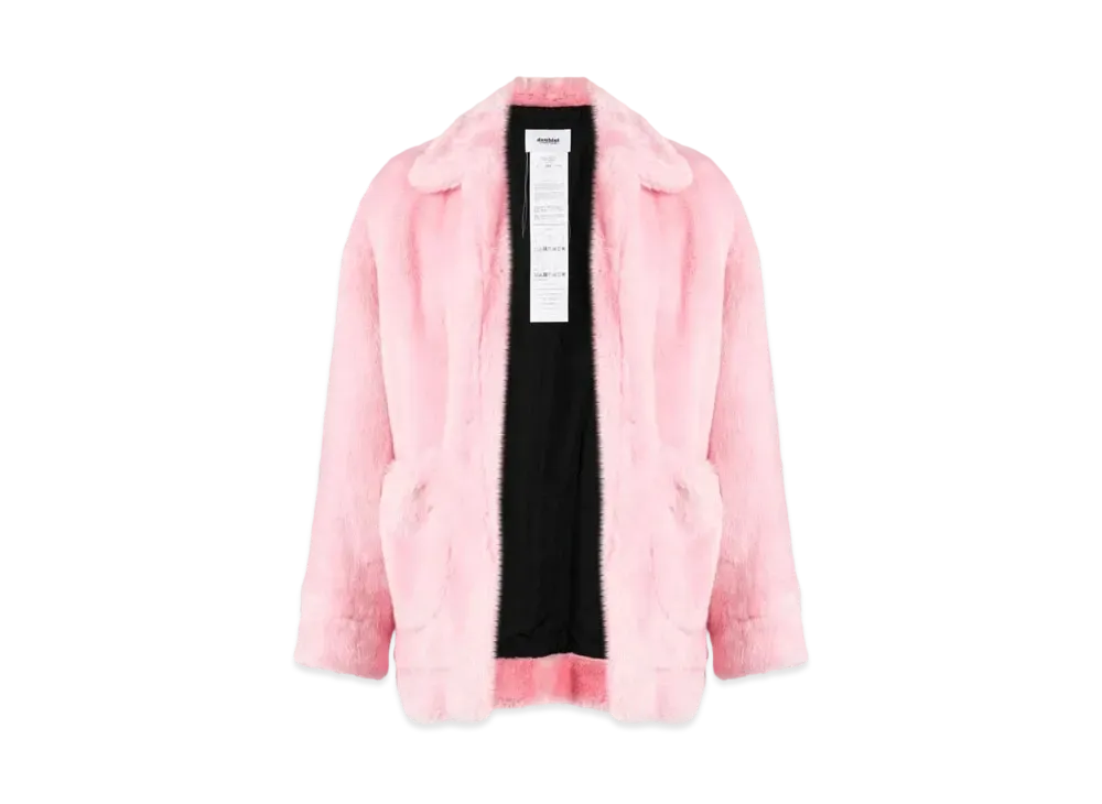 doublet Bunny Motif Eco Fur Jacket "Flamingo Pink"