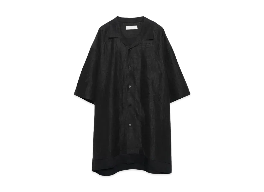 MAHITO MOTOYOSHI Silk mud dyed shirt "Black"