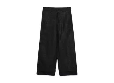 MAHITO MOTOYOSHI Silk mud dyed wide pants "Black"