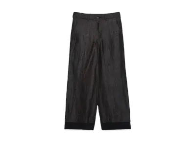 MAHITO MOTOYOSHI Silk mud dyed wide pants "Brown"