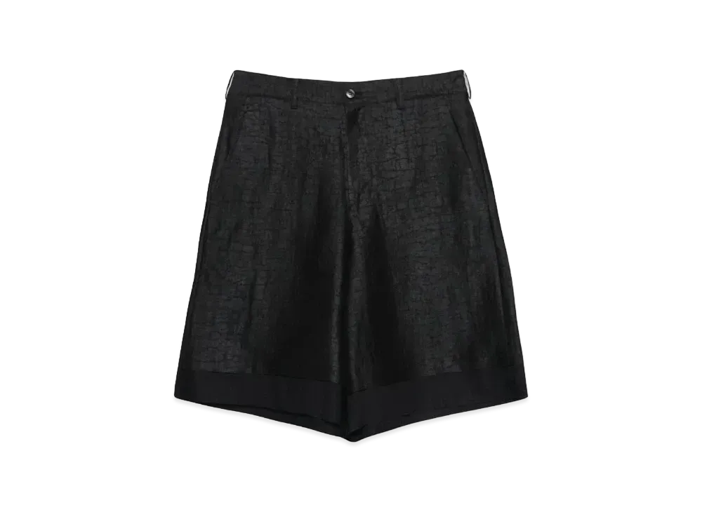 MAHITO MOTOYOSHI Silk mud dyed half pants "Black"