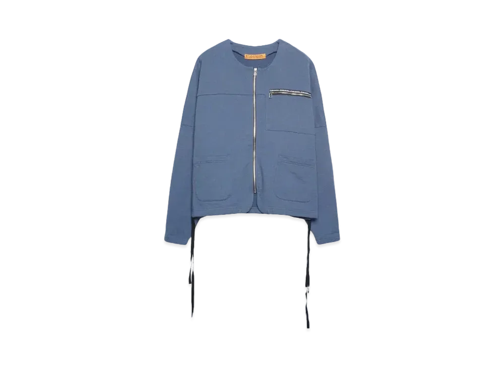 STUDIO SEVEN ZIPUP BIG CREW SWEAT 2 "NAVY"