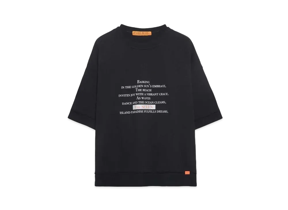 STUDIO SEVEN FAKE LAYERED BIG TEE "BLACK"