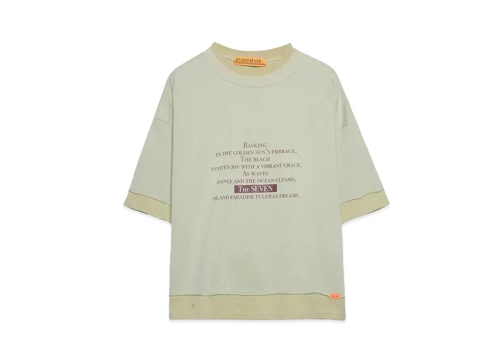 STUDIO SEVEN FAKE LAYERED BIG TEE "DARK GREEN"