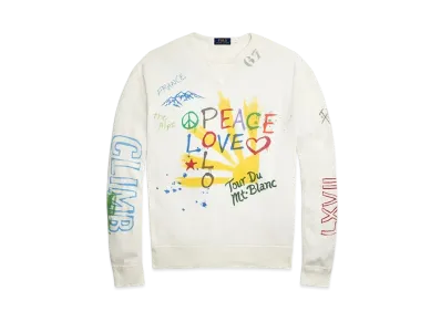 Polo Ralph Lauren Peace Love Polo Waffle Knit Pullover "White"