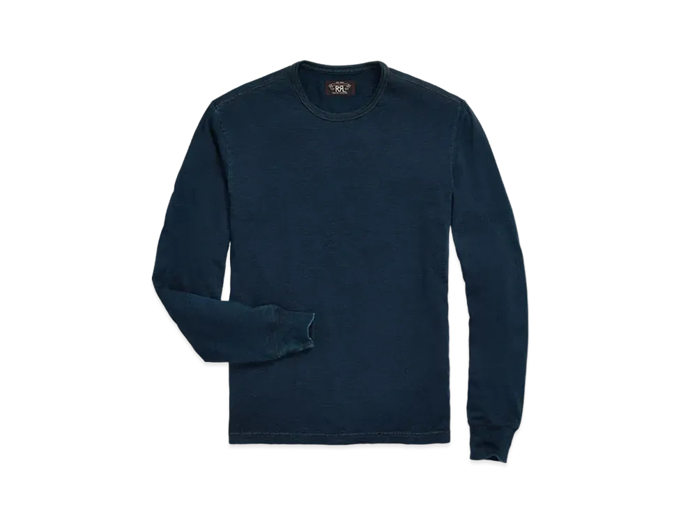 RRL Ralph Lauren Indigo Jersey Long-Sleeve Tee "Navy"