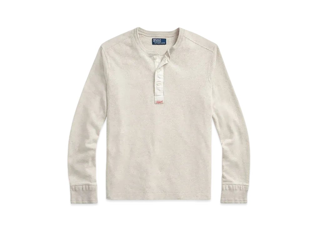 Polo Ralph Lauren Waffle Knit Henly Neck Shirt "White"
