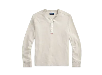 Polo Ralph Lauren Waffle Knit Henly Neck Shirt "White"