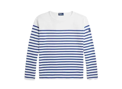 Polo Ralph Lauren Classic Fit Striped Boat Neck Shirt "White"