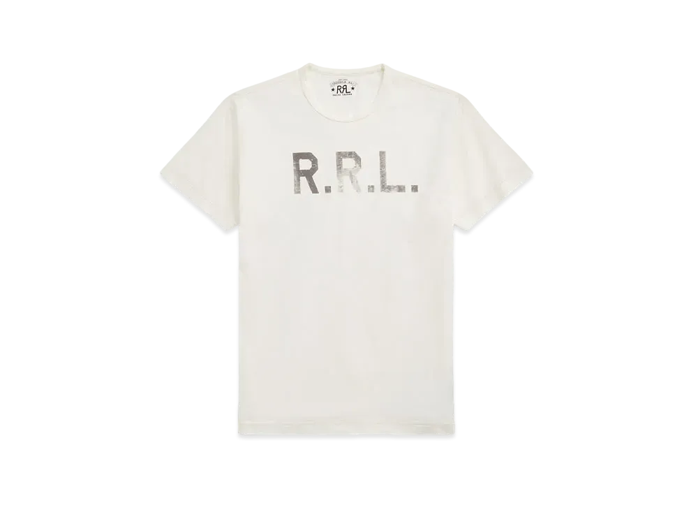 RRL Ralph Lauren Logo Jeraey Tee "White"