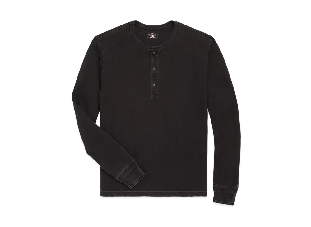 RRL Ralph Lauren Indigo Jersey Henly Shirt "Black"