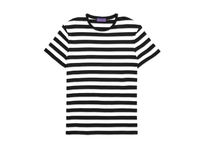 Ralph Lauren Purple Label Striped Lyle Crewneck Tee "Black"