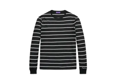 Ralph Lauren Purple Label Striped Lyle Long-Sleeve Tee "Black"