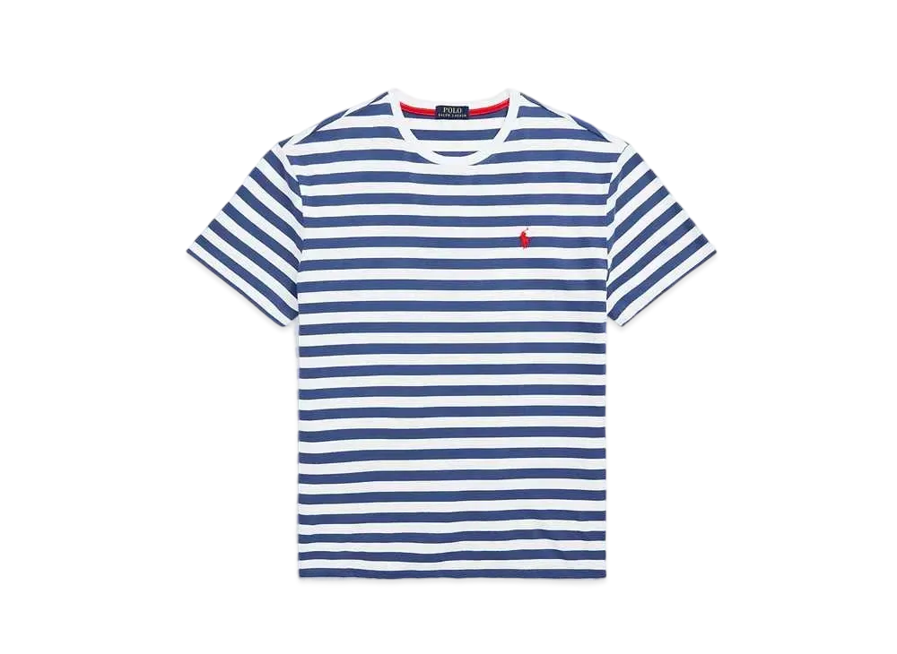 Polo Ralph Lauren Custom Slim Fit Striped Jersey Tee "Navy"