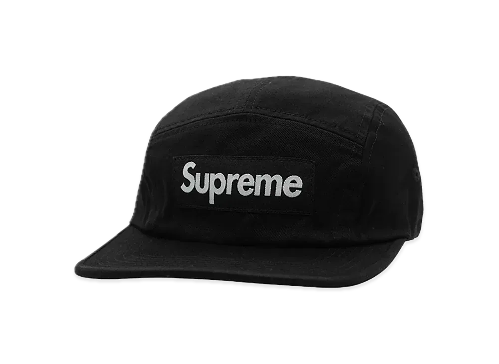 Supreme Washed Chino Twill Camp Cap "Black"(24SS)