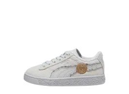 ワンピース × プーマ PS スウェード 麦わらのルフィ(ニカ) "フェザーグレー/プラチナムグレー"(キッズ)