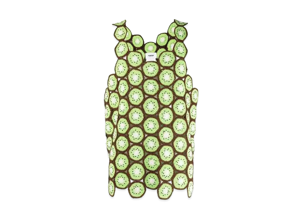 doublet Embroidery Knit Vest "Green"