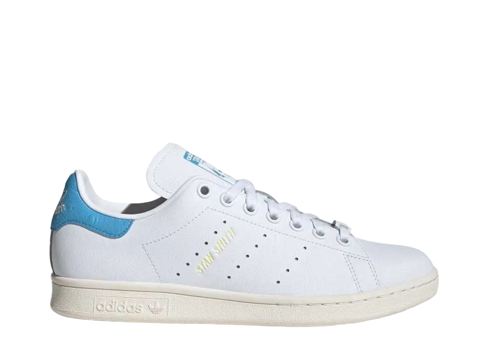 adidas Women's Stan Smith "Footwear White/Semi Blue Burst/Almost Yellow"